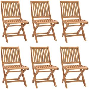 vidaXL Sammenleggbare hagemøbler - 6 solid teaktre vidaXL Sammenleggbare hagemøbler - 6 solid teaktre