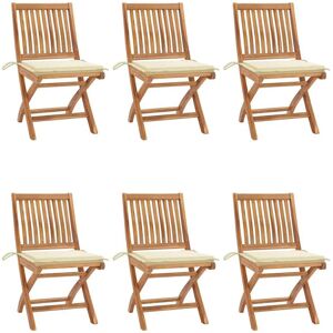 vidaXL Gartenstühle - Klappbares Teakholz mit Kissen vidaXL Gartenstühle - Klappbares Teakholz mit Kissen