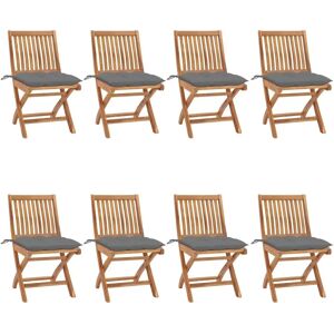 vidaXL Zusammenklappbare Gartenstühle mit Kissen - Gartenmöbel vidaXL Zusammenklappbare Gartenstühle mit Kissen - Gartenmöbel