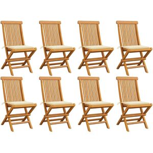 VidaXL Outdoor Stuhl - Teak Creme VidaXL Outdoor Stuhl - Teak Creme