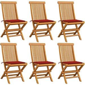 VidaXL Outdoor Stuhl - Klappbare Teak-Gartenstühle mit Kissen VidaXL Outdoor Stuhl - Klappbare Teak-Gartenstühle mit Kissen