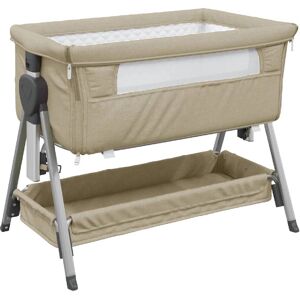 VidaXL Kindersbett - Verstellbares Taupe Leinen - Kinderbett VidaXL Kindersbett - Verstellbares Taupe Leinen - Kinderbett