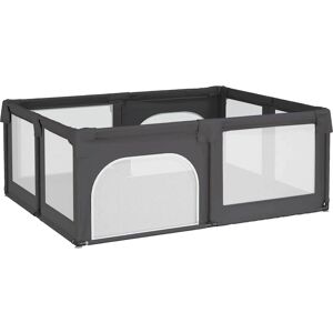 vidaXL Kinderbox met 2 Deuren - Grijs - Kinder Speelbox vidaXL Kinderbox met 2 Deuren - Grijs - Kinder Speelbox