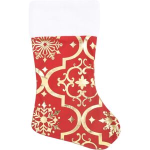 vidaXL Luxury Christmas Tree Skirt with Sock Red Fabric - Christmas Tree Type vidaXL Luxury Christmas Tree Skirt with Sock Red Fabric - Christmas Tree Type