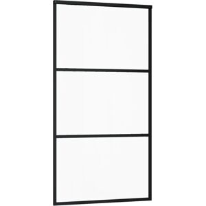 vidaXL Black ESG Glass & Aluminium Sliding Door - Sliding Door vidaXL Black ESG Glass & Aluminium Sliding Door - Sliding Door