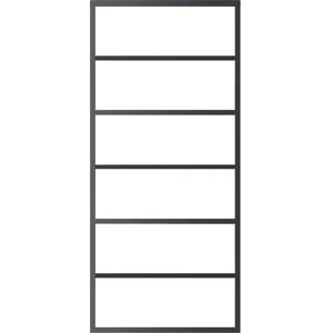 vidaXL Zwarte schuifdeur ESG glas aluminium 90x205cm vidaXL Zwarte schuifdeur ESG glas aluminium 90x205cm