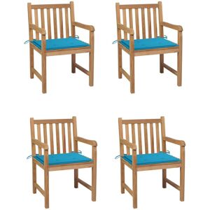 VidaXL Gartensessel Teak Blau - Gartenmöbel-Set VidaXL Gartensessel Teak Blau - Gartenmöbel-Set