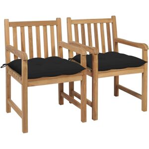 VidaXL Teak Gartenstuhl-Set - Rustikales Design VidaXL Teak Gartenstuhl-Set - Rustikales Design