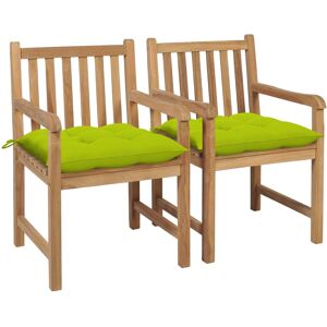 VidaXL Teak-Gartenstühle 4er-Set - Rustikale Terrassenmöbel VidaXL Teak-Gartenstühle 4er-Set - Rustikale Terrassenmöbel