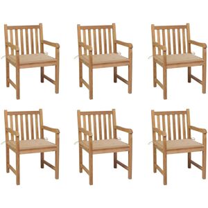 VidaXL Gartenstuhl - Langlebiges Teak 8er Set VidaXL Gartenstuhl - Langlebiges Teak 8er Set