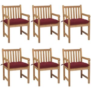 VidaXL Gartensessel Teak Rot - Set aus 8 Stühlen VidaXL Gartensessel Teak Rot - Set aus 8 Stühlen
