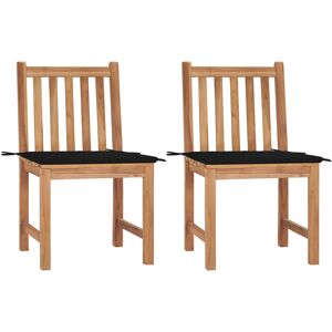VidaXL Gartenstuhl - Teak Schwarz - 4 Stück VidaXL Gartenstuhl - Teak Schwarz - 4 Stück