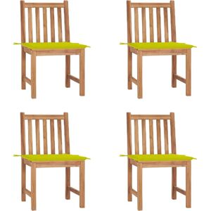 VidaXL Gartenstuhl - Teak Grün - 4 Stück VidaXL Gartenstuhl - Teak Grün - 4 Stück