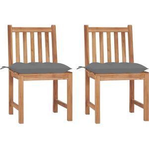 VidaXL Gartenstuhl - Teak Grau - Langlebiges Gartengeschirr VidaXL Gartenstuhl - Teak Grau - Langlebiges Gartengeschirr