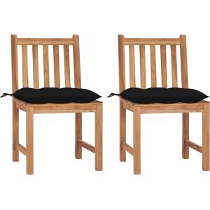 VidaXL Gartenstuhl - Teak Schwarz - Langlebiger & Stilvoller Sitz VidaXL Gartenstuhl - Teak Schwarz - Langlebiger & Stilvoller Sitz