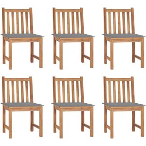 VidaXL Gartenstühle Set mit 6 langlebigem Teakholz-Mobiliar VidaXL Gartenstühle Set mit 6 langlebigem Teakholz-Mobiliar