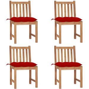 VidaXL Teak Gartenstuhl - Stabil, Stilvoll, 6 Stück VidaXL Teak Gartenstuhl - Stabil, Stilvoll, 6 Stück