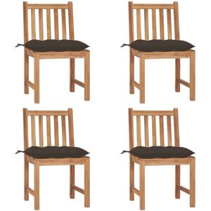 vidaXL Gartenstühle - 6 Stück - Teak Taupe vidaXL Gartenstühle - 6 Stück - Teak Taupe