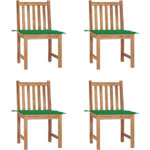 VidaXL Gartensessel-Set - Robustes Teakholz 8er - Grün VidaXL Gartensessel-Set - Robustes Teakholz 8er - Grün