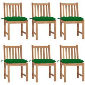 VidaXL Gartensessel-Set - Teak Grün - 8 Stück VidaXL Gartensessel-Set - Teak Grün - 8 Stück