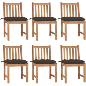 vidaXL Gartenstühle 8 Stk. Teak Taupe vidaXL Gartenstühle 8 Stk. Teak Taupe