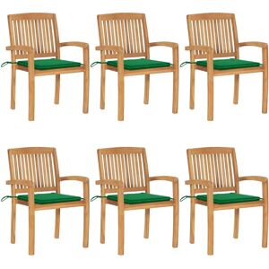 vidaXL Teak Stapelbare Gartenstühle - Gartenstühle vidaXL Teak Stapelbare Gartenstühle - Gartenstühle