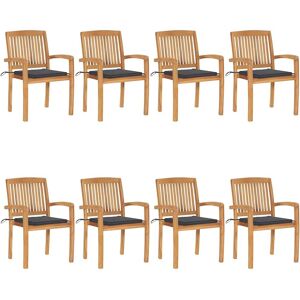 vidaXL Teak Stapelbare Gartenstühle - Gartenmöbel vidaXL Teak Stapelbare Gartenstühle - Gartenmöbel
