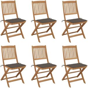 VidaXL Gartensessel Set - Klappbar Akazienholz mit Kissen VidaXL Gartensessel Set - Klappbar Akazienholz mit Kissen