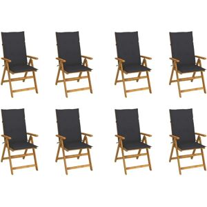MAISONCHIC Akazien Gartenstühle - 8er Set Klappbar mit Kissen MAISONCHIC Akazien Gartenstühle - 8er Set Klappbar mit Kissen