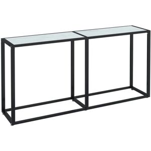 vidaXL Console Table White Marble Tempered Glass - Console Table vidaXL Console Table White Marble Tempered Glass - Console Table