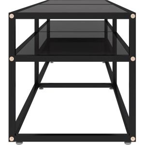 vidaXL 331719 Black Tempered Glass TV Cabinet - TV Cabinet vidaXL 331719 Black Tempered Glass TV Cabinet - TV Cabinet