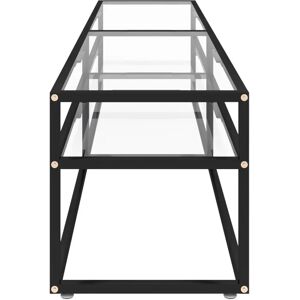 vidaXL Transparent Tempered Glass TV Cabinet - Entertainment Centre vidaXL Transparent Tempered Glass TV Cabinet - Entertainment Centre