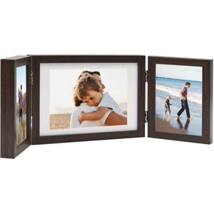 vidaXL Dark Brown Trifold Photo Frame Collage - Photo Frame vidaXL Dark Brown Trifold Photo Frame Collage - Photo Frame