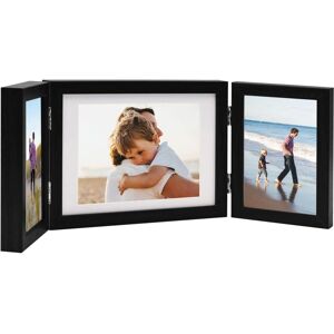 vidaXL Black 22x15cm Trifold Photo Frame Collage vidaXL Black 22x15cm Trifold Photo Frame Collage