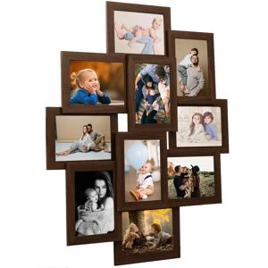 vidaXL Dark Brown MDF Collage Photo Frame - Photo Frame vidaXL Dark Brown MDF Collage Photo Frame - Photo Frame