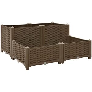 vidaXL Raised Bed Polypropylene Garden Planter - Raised Bed Garden Planter vidaXL Raised Bed Polypropylene Garden Planter - Raised Bed Garden Planter