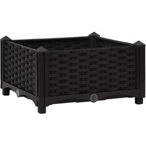 vidaXL Black Polypropylene Raised Bed Garden Planter - Garden Planter vidaXL Black Polypropylene Raised Bed Garden Planter - Garden Planter