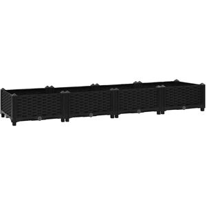 vidaXL Raised Bed Garden Planter - Black - 160x40x23 cm vidaXL Raised Bed Garden Planter - Black - 160x40x23 cm