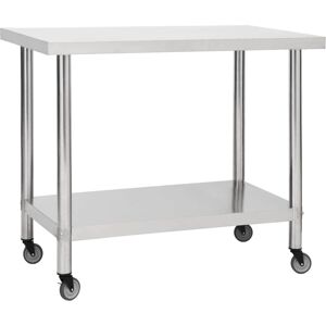 vidaXL Kitchen Work Table Stainless Steel 80x60x85cm vidaXL Kitchen Work Table Stainless Steel 80x60x85cm