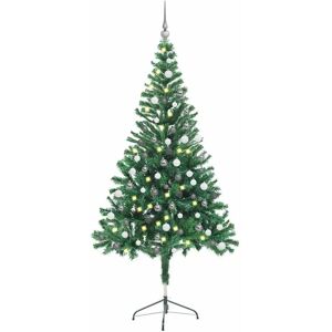 Sapin de Noël artificiel pré-éclairé avec ensemble de boules - Sapin de Noël Sapin de Noël artificiel pré-éclairé avec ensemble de boules - Sapin de Noël