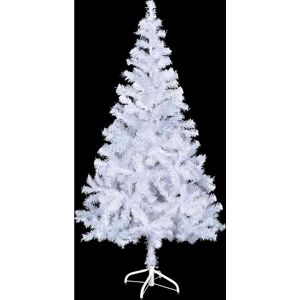 vidaXL Hvit forhåndsbelyst juletre med 230 grener vidaXL Hvit forhåndsbelyst juletre med 230 grener
