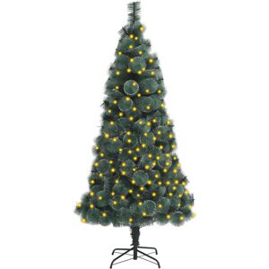 kunstig juletre med LED-lys & Stativ Grønn 180 cm PET - Juletre kunstig juletre med LED-lys & Stativ Grønn 180 cm PET - Juletre