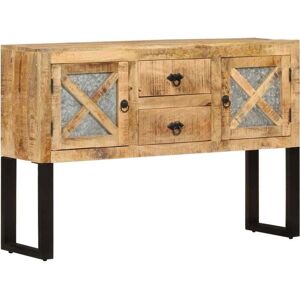 vidaXL Wooden Sideboard - 110x30x74 cm - Rustic Mango Wood - Side Cabinet vidaXL Wooden Sideboard - 110x30x74 cm - Rustic Mango Wood - Side Cabinet