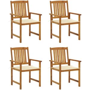 VidaXL 3078168 Gartenstuhl - Akazienholz, Creme, 8 Stück VidaXL 3078168 Gartenstuhl - Akazienholz, Creme, 8 Stück