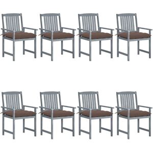 VidaXL Gartensessel - Akazienholz gepolstert - Taupe - Gartenmöbel VidaXL Gartensessel - Akazienholz gepolstert - Taupe - Gartenmöbel