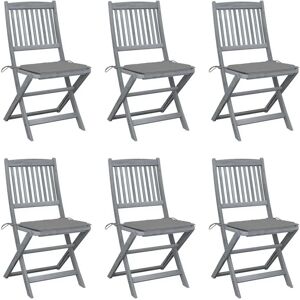 Scaun de Exterior VidaXL - Lemn de acacie pliabil cu perne Scaun de Exterior VidaXL - Lemn de acacie pliabil cu perne