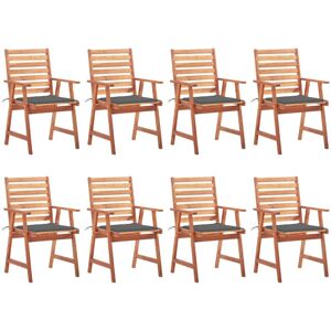 VidaXL Buitenslaapstoel - Acaciahout, Antraciet - Tuin Eetset VidaXL Buitenslaapstoel - Acaciahout, Antraciet - Tuin Eetset