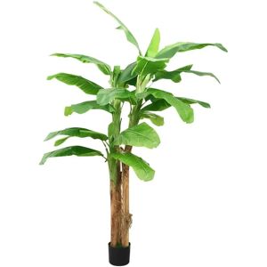 vidaXL Artificial Banana Tree with Pot Green Indoor Decor Faux Fake Plant vidaXL Artificial Banana Tree with Pot Green Indoor Decor Faux Fake Plant