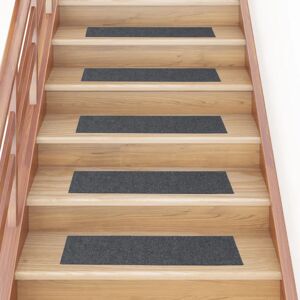 vidaXL Model 15x Self-adhesive Stair Mats Light Grey - Stair Mats vidaXL Model 15x Self-adhesive Stair Mats Light Grey - Stair Mats