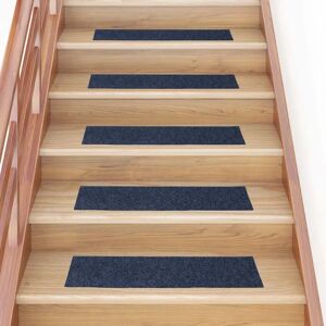 vidaXL 15x Self-adhesive Stair Mats Rectangular Grey Blue - Stair Protector vidaXL 15x Self-adhesive Stair Mats Rectangular Grey Blue - Stair Protector